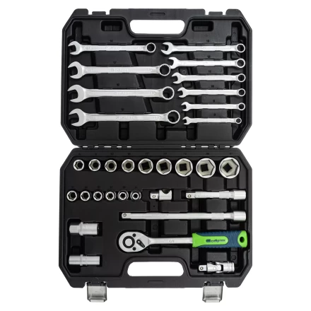 Набор инструментов Сибртех 13393, 1/2&quot;, пластиковый кейс, 32 предмета купить в Уфе