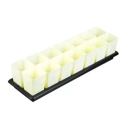 Набор для рассады Palisad, поддон 600х185х45 мм, с дренажной системой, 14 горшочков по 460 мл., 643452 купить в Уфе