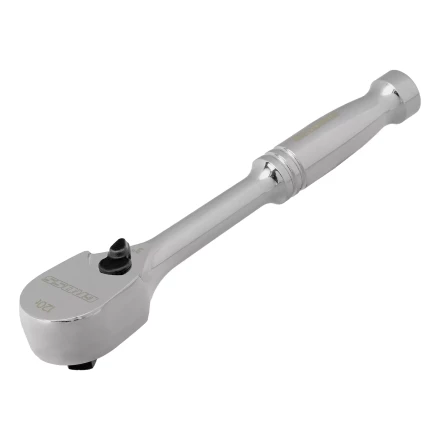 Ключ-трещотка 1/4&quot; Gross 14050, CrV, 120 зубьев, цельнометаллический, хром купить в Уфе