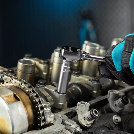 Ключ-трещотка 1/4&quot; Gross 14050, CrV, 120 зубьев, цельнометаллический, хром купить в Уфе