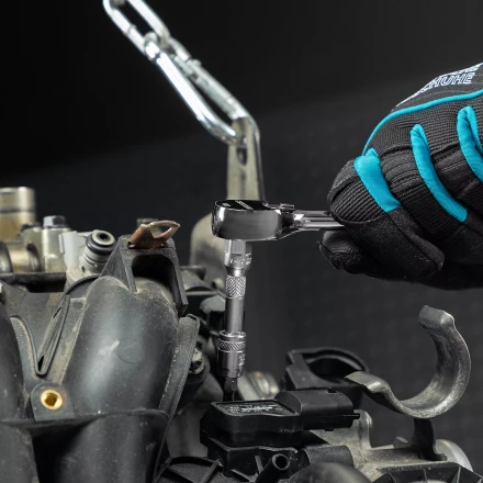 Ключ-трещотка 1/4&quot; Gross 14050, CrV, 120 зубьев, цельнометаллический, хром купить в Уфе