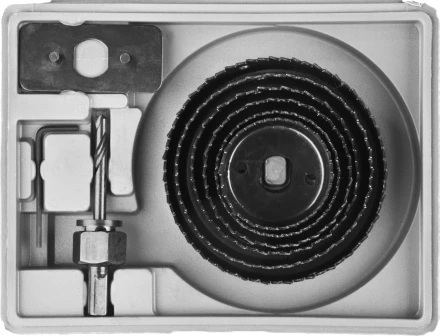 Набор кольцевых коронок по дереву STAYER &quot;MASTER&quot; Д51, 57, 67, 76, 88, 102мм. 8шт. 29600-H8 купить в Уфе