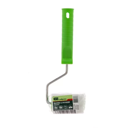 Валик &quot;Велюр&quot; с ручкой,  75 мм, ворс 5 мм, D 36 мм, D ручки 6 мм Россия Сибртех 80131 купить в Уфе