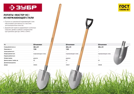 Лопаты штыковые с деревянным черенком Мастер-НС серия Без серии купить в Уфе