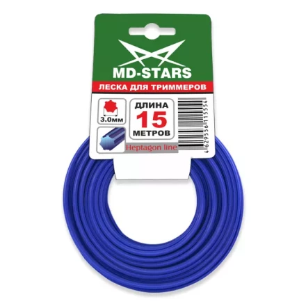 Леска для триммера HEPTAGON LINE (семиугольник) 3.5MMX15M купить в Уфе