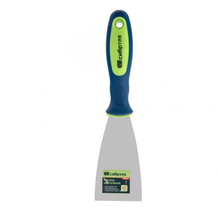 Шпательная лопатка из нержавеющей стали 60 мм двухкомпонентная ручка Сибртех 85523 купить в Уфе