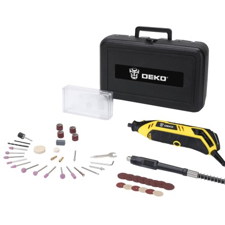 Гравер электрический DEKO DKRT200E DEKO 43 tools + case, 063-1411 купить в Уфе