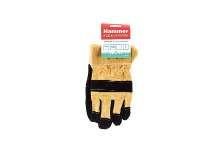 Спилковые перчатки повышенной прочности HAMMER 230-021 купить в Уфе
