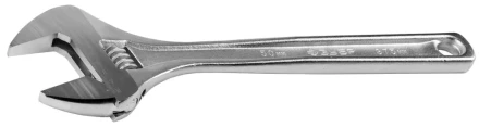 Ключ ЗУБР &quot;ЭКСПЕРТ&quot; разводной,Cr-V,хромир покрытие,эргоном рукоятка,увелич зев,угол наклона губок 15град,375мм/15&quot;,50мм 27260-37 купить в Уфе
