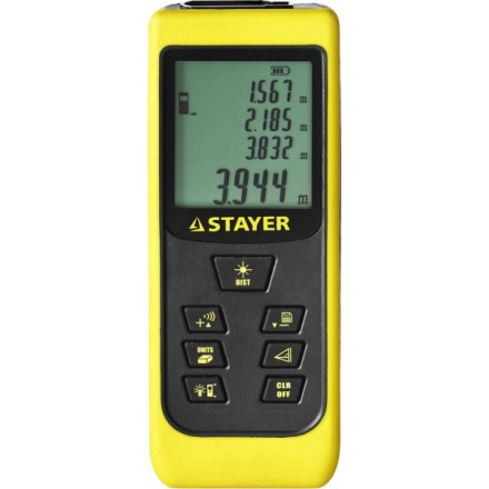 Дальномер STAYER &quot;MASTER&quot; MAX-Control лазерный, 2 точки отсчета, дальность 50м, точность 2мм 34957 купить в Уфе