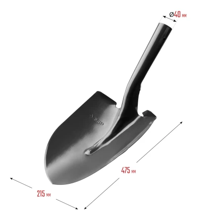 ЗУБР Мастер, 474 х 215 мм, полотно 1.6 мм, закалено, без черенка, тип ЛСГ, штыковая лопата (39413) купить в Уфе