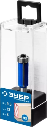 ЗУБР 9.5 x 13 мм, хвостовик 8 мм, фреза кромочная с нижним подшипником, Профессионал (28727-9.5-13) купить в Уфе