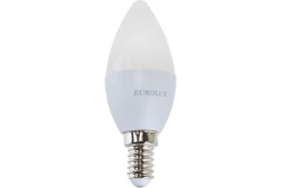 Лампа светодиодная EUROLUX LL-E-C37-6W-230-4K-E14 76/2/4