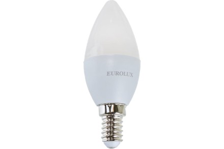 Лампа светодиодная EUROLUX LL-E-C37-6W-230-4K-E14 76/2/4 купить в Уфе