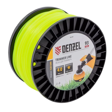Леска для триммера звезда, 4,0мм х 93м, на DIN катушке FLEX CORD// Denzel 96289 купить в Уфе