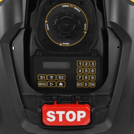 Робот-газонокосилка Grass Master 1000, ультразвуковой датчик, 3 Ач, LCD дисплей, Wi-Fi // Denzel купить в Уфе