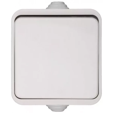 Выключатель СВЕТОЗАР БАТТЕРФЛЯЙ одноклавишный, цвет белый,10А/~250В SV-54330-W купить в Уфе