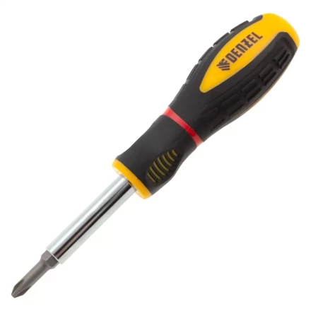 Отвертка комбинированная Denzel, SL3/16&quot;-PH1, SL1/4&quot;-PH2, 3-х компонентная рукоятка, 7713381 купить в Уфе