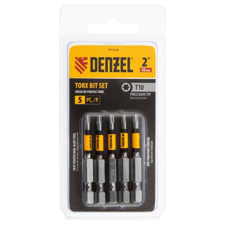 Бита T10x50, 5 шт. Denzel 7711318 купить в Уфе