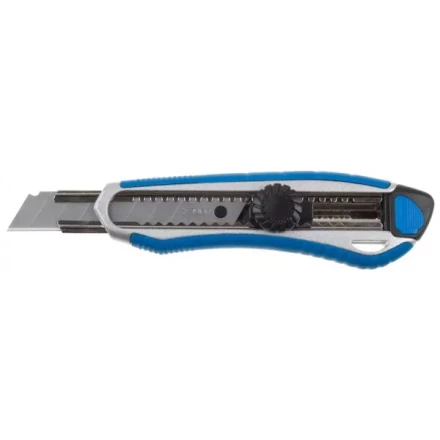 Нож ЗУБР&quot;ЭКСПЕРТ&quot;, двухкомпонентный корпус, с механическим фиксатором, с сегментированным лезвием 18 мм, сталь У8А. 09178 купить в Уфе