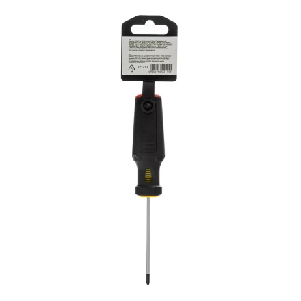 Отвертка, PH0х75 мм, S2, 3к рукоятка Denzel 121717 купить в Уфе