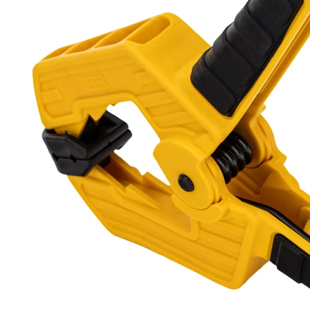 Струбцина клещеобразная Denzel, усиленная 80 х 60 мм, двухкомпонентные рукоятки, 20797 купить в Уфе