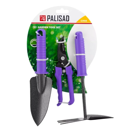 Набор садового инструмента с секатором Palisad 629048, пластиковые рукоятки, 3 предмета, Standard купить в Уфе