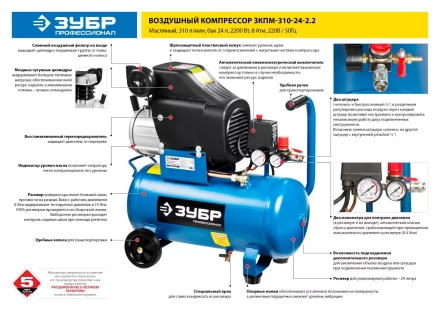 Компрессор воздушный ЗКПМ-310-24-2.2 серия ПРОФЕССИОНАЛ купить в Уфе
