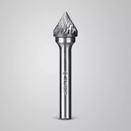 Зубр Твердосплавная борфреза J - зенкер с вершиной 60°, 12 х 10 мм (28808-12-10) купить в Уфе