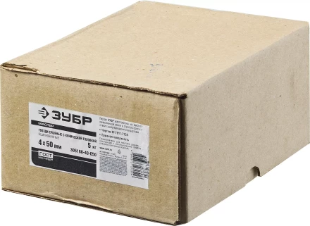 Гвозди ЗУБР &quot;МАСТЕР&quot; ершеные с конической головкой, оцинкованные, чертеж №7811-7138, 4.0х60мм, 5кг 305160-40-060 купить в Уфе