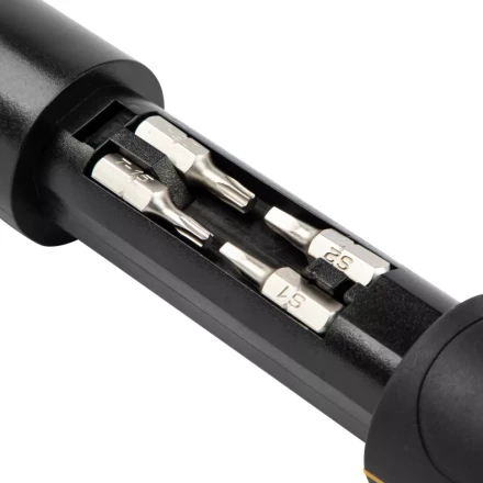 Отвертка реверсивная с револьверным механизмом Denzel 7711601, 11 шт, сталь S2 купить в Уфе