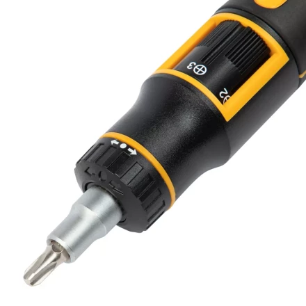 Отвертка реверсивная с револьверным механизмом Denzel 7711601, 11 шт, сталь S2 купить в Уфе