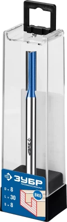 ЗУБР 8 x 30 мм, хвостовик 8 мм, фреза пазовая прямая с нижними подрезателями, Профессионал (28755-8-30) купить в Уфе