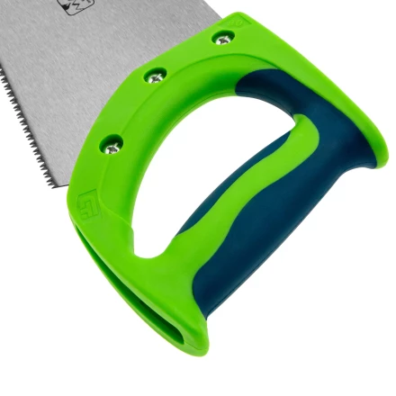 Ножовка по дереву Сибртех &quot;Зубец&quot;, 400 мм, 11 TPI, зуб 2D, калёный зуб, 2-х компонентная рукоятка, 23824 купить в Уфе