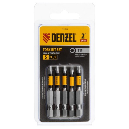 Бита T15x50, 5 шт. Denzel 7711319 купить в Уфе