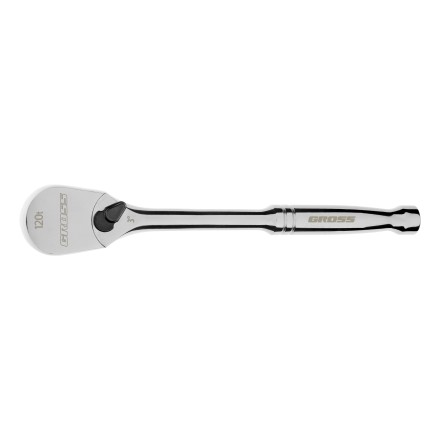 Ключ-трещотка 1/2&quot; Gross 14052, CrV, 120 зубьев, цельнометаллический, хром купить в Уфе