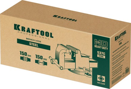 Тиски KRAFTOOL STEEL стальные 32701-150 купить в Уфе