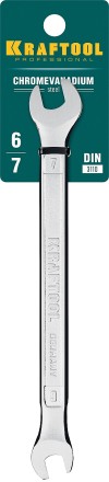 Ключи гаечные рожковые KRAFTOOL, Cr-V, DIN 3110 27033-06-07 купить в Уфе