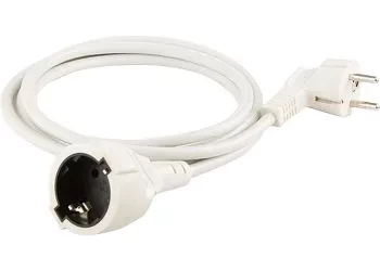 Удлинитель бытовой с заземлением, 3*1,5мм*2м, 1 прорезиненная розетки, 16A, STERN 95716 купить в Уфе