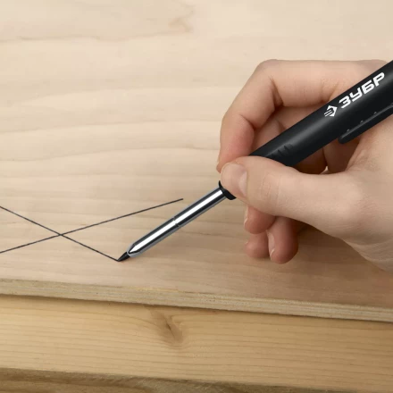 ЗУБР АСК черный, d 2,8 мм, HB, 6 сменных грифелей, автоматический карандаш (06311-2) купить в Уфе