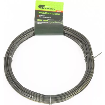 Проволока стальная 30 м вязальная термообработанная 2,0 мм Сибртех 84913 купить в Уфе