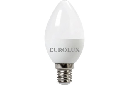 Лампа светодиодная EUROLUX LL-E-C37-7W-230-2,7K-E14 76/2/7 купить в Уфе