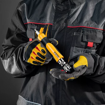 Отвертка реверсивная Denzel 7711611, механизм SmartPush 12 шт, S2 купить в Уфе