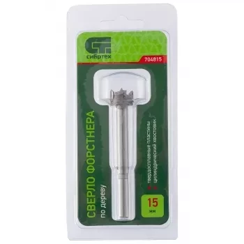 Сверло Форстнера по дереву 15 мм цилиндрический хвостовик СИБРТЕХ 704815 купить в Уфе
