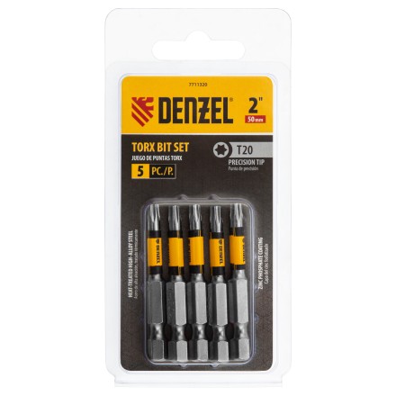 Бита T20x50, 5 шт. Denzel 7711320 купить в Уфе