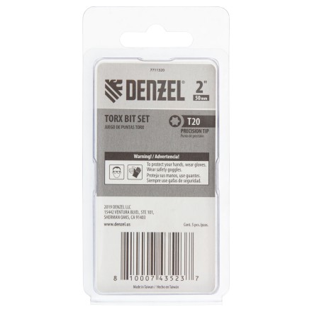 Бита T20x50, 5 шт. Denzel 7711320 купить в Уфе