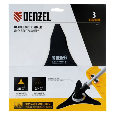 Диск для триммера, 255 х 25,4 3 лезвия Denzel 96377 купить в Уфе