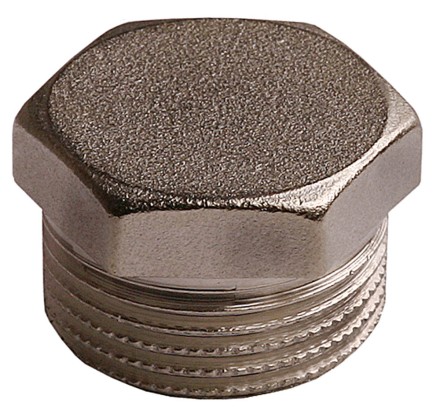 Заглушка GENERAL FITTINGS никелированная латунь, 6-ти гранная головка, наружная резьба, 1&quot; 51097-S-1 купить в Уфе