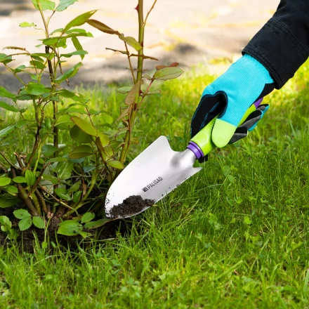 Совок посадочный широкий, обрез. рукоятка, может использ. с удлин. ручкой 63016, 63017 Palisad 630018 купить в Уфе