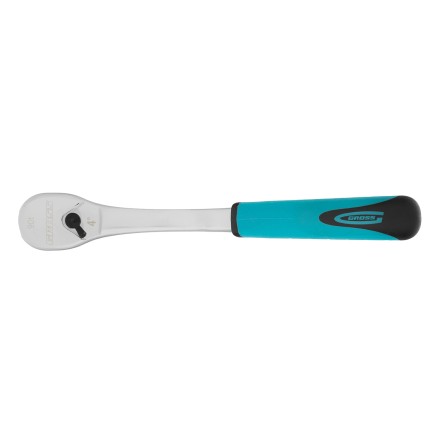 Ключ-трещотка 1/4&quot; Gross 14053, CrV, 90 зубьев, усиленный, хром купить в Уфе